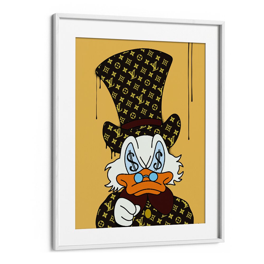 Brand X Donald Comic Wall Art Comic Posters in White Frame With Mount