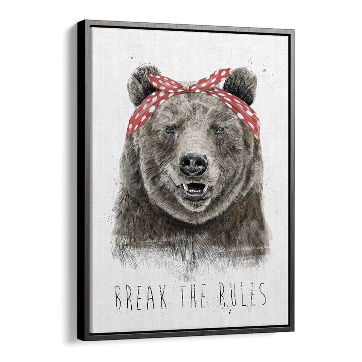 Break The Rules By Balazs Solti Kids Room Art in Black Floater Frame