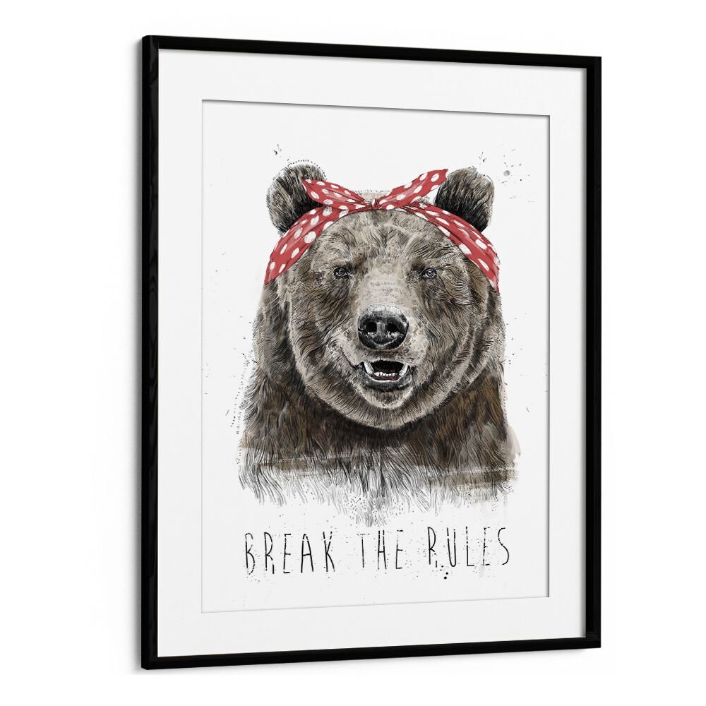 Break The Rules By Balazs Solti Kids Room Art in Black Frame With Mount