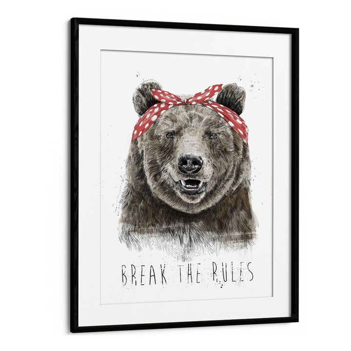 Break The Rules By Balazs Solti Kids Room Art in Black Frame With Mount