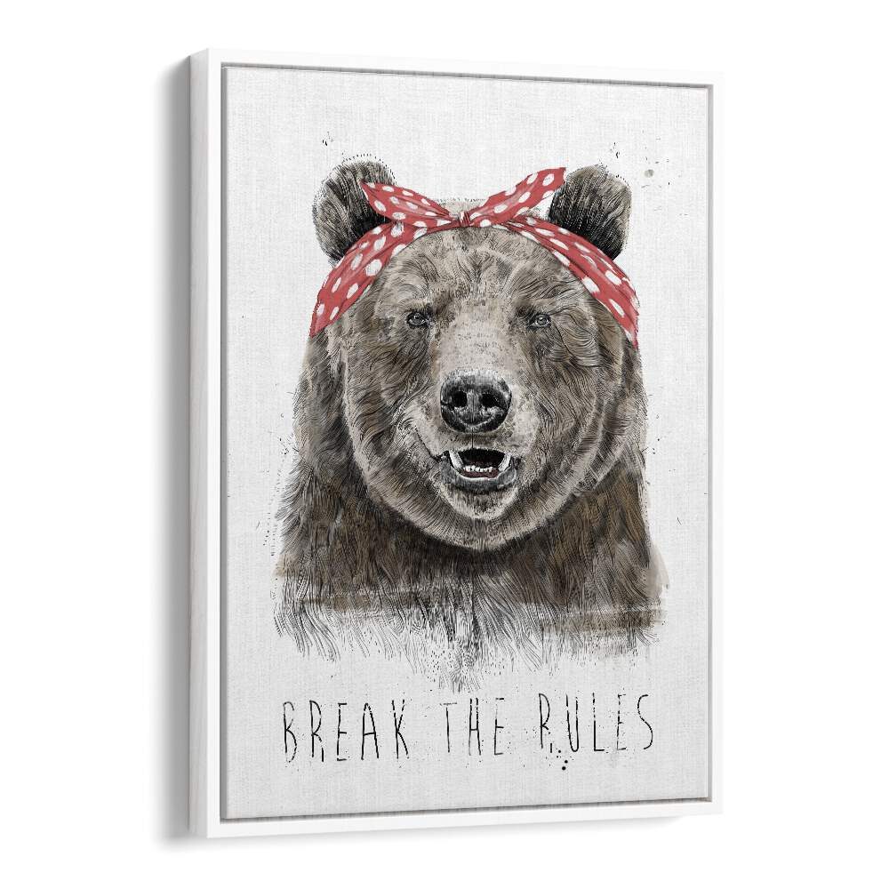 Break The Rules By Balazs Solti Kids Room Art in White Floater Frame