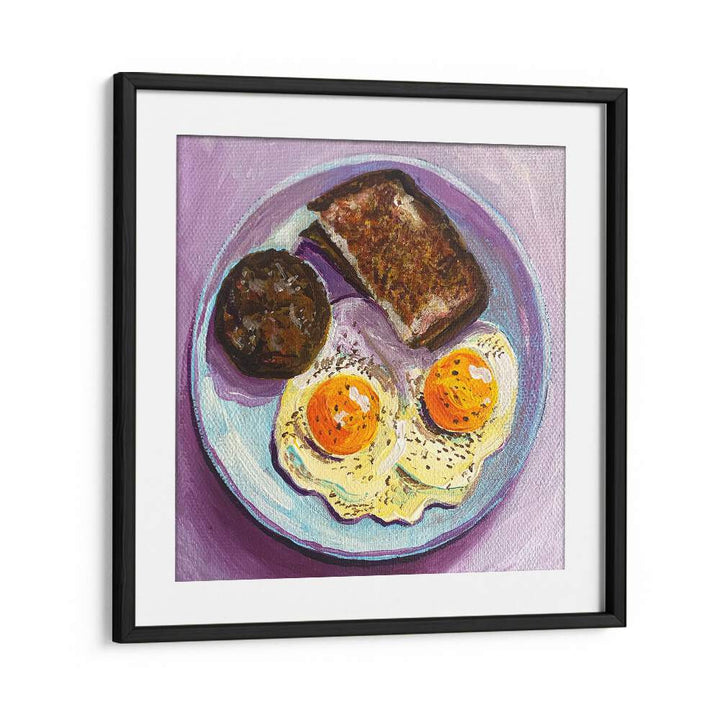 Breakfast By Key And Sea Creative Bar and Cafe Art in Black Frame With Mount