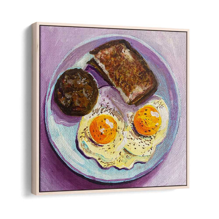 Breakfast By Key And Sea Creative Bar and Cafe Art in Oak Wood Floater Frame