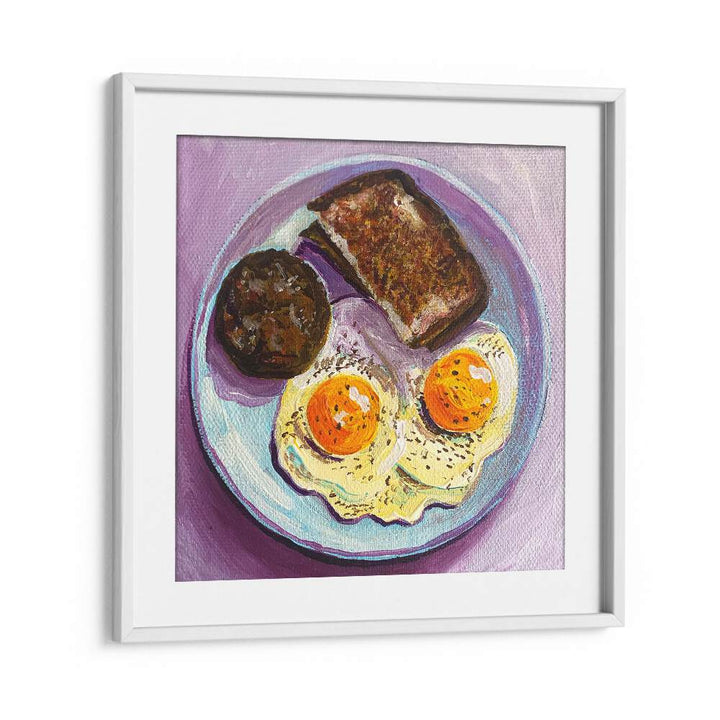 Breakfast By Key And Sea Creative Bar and Cafe Art in White Frame With Mount