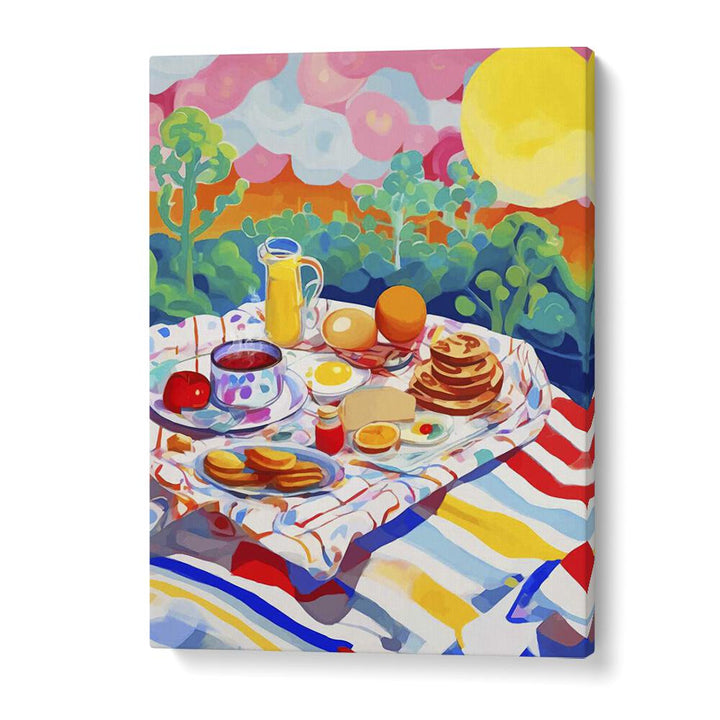 Breakfast Picnic By Uma Gokhale Kitchen Paintings in Gallery Wrap