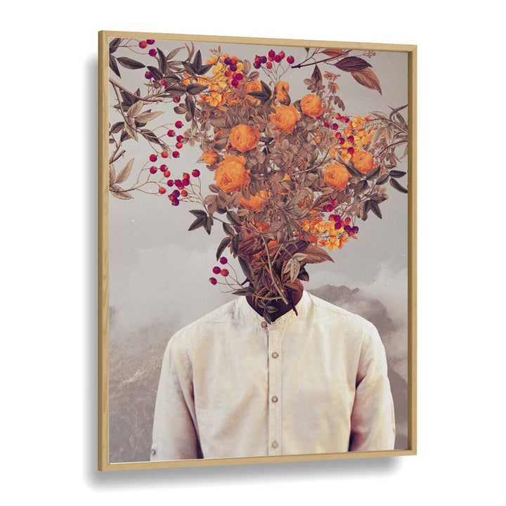 Bright Bloom By Frank Moth Surreal Art Prints Surrealism in Oak Wood Plain Frame