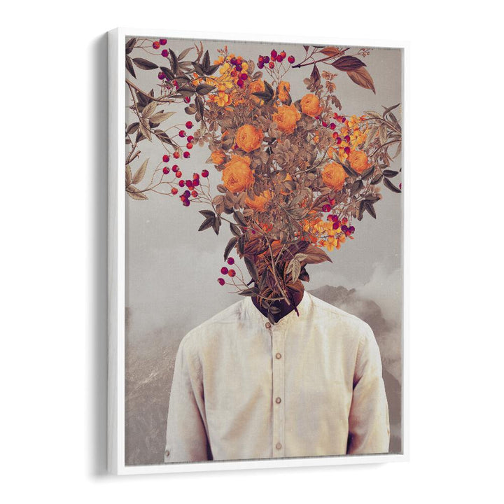 Bright Bloom By Frank Moth Surreal Art Prints Surrealism in White Floater Frame