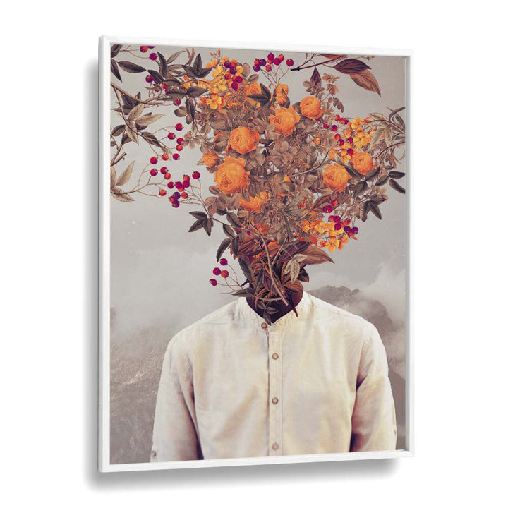 Bright Bloom By Frank Moth Surreal Art Prints Surrealism in White Plain Frame