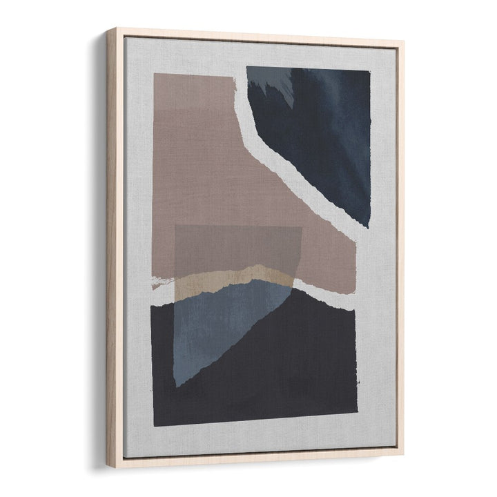 Broken Pieces By Mareike By Mareike Bohmer Abstract Art Abstract Paintings in Oak Wood Floater Frame