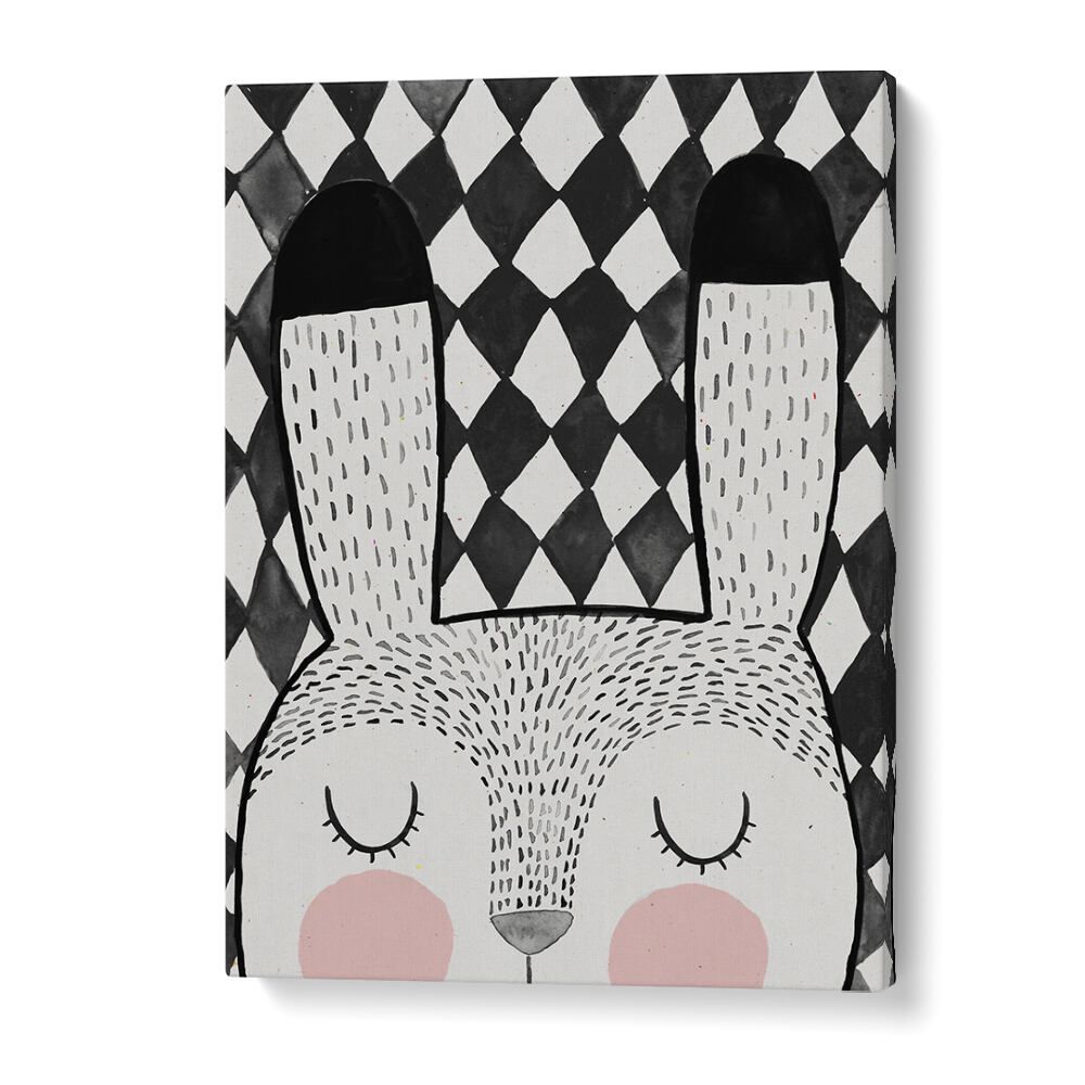 Bunny By Treechild Kids Room Wallart in Gallery Wrap