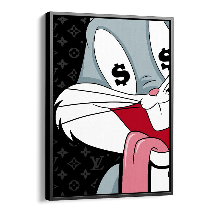 Bunny Comic Art Comic Wall Art Comic Posters in Black Floater Frame