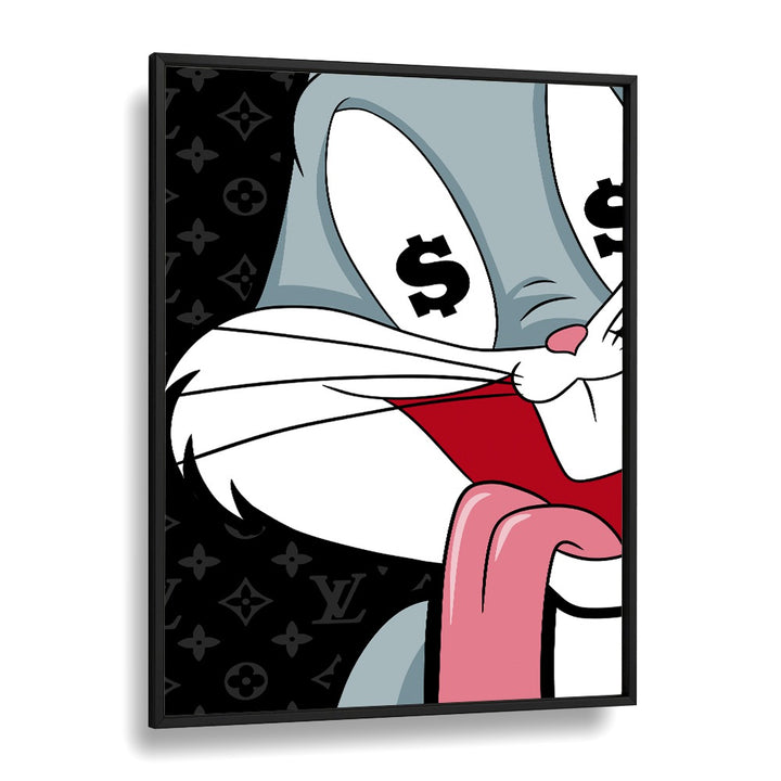 Bunny Comic Art Comic Wall Art Comic Posters in Black Plain Frame