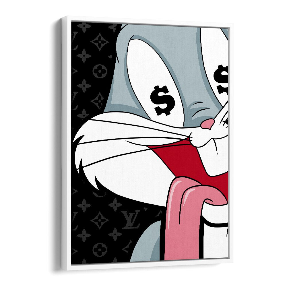 Bunny Comic Art Comic Wall Art Comic Posters in White Floater Frame