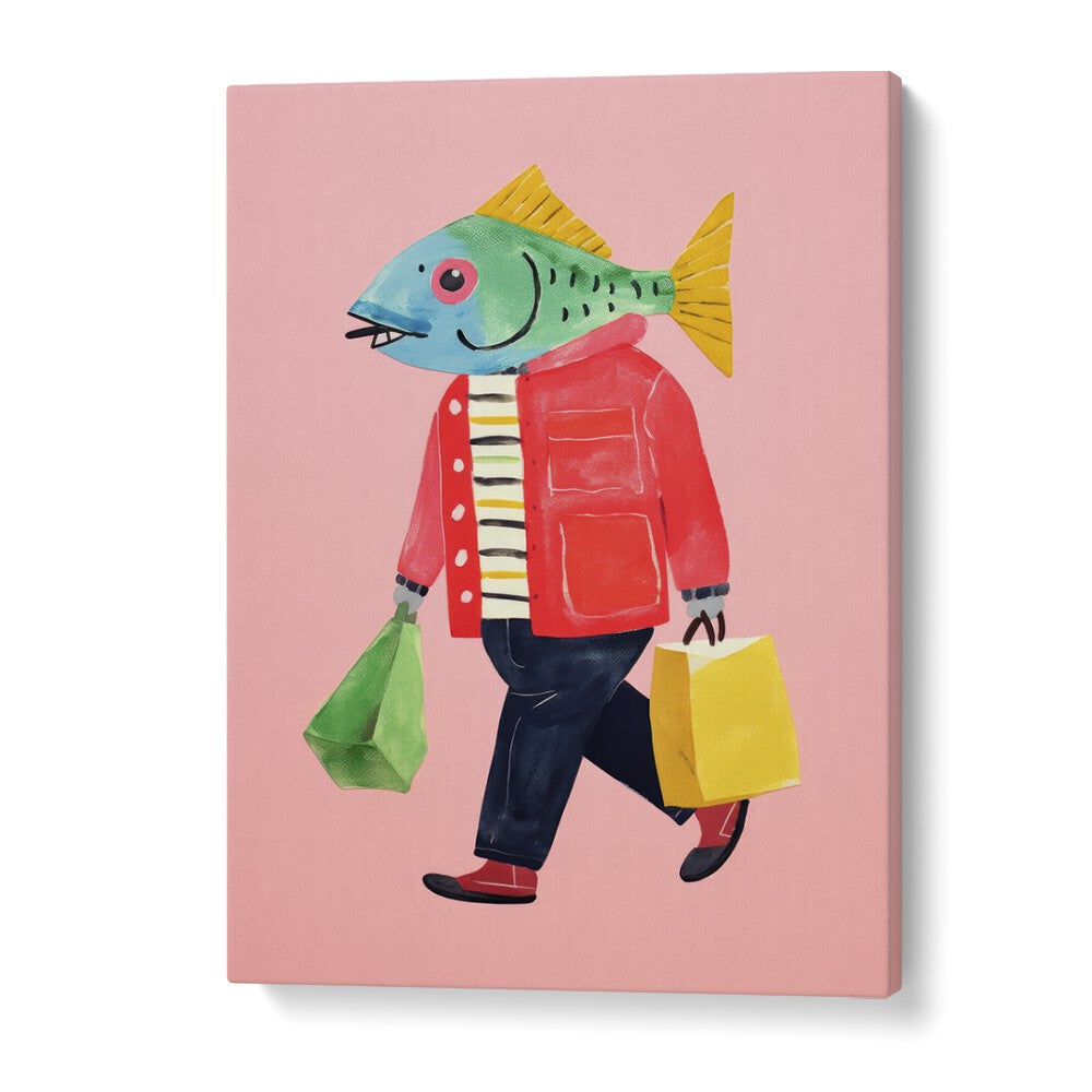 Busy Fish  Kids Paintings in Gallery Wrap