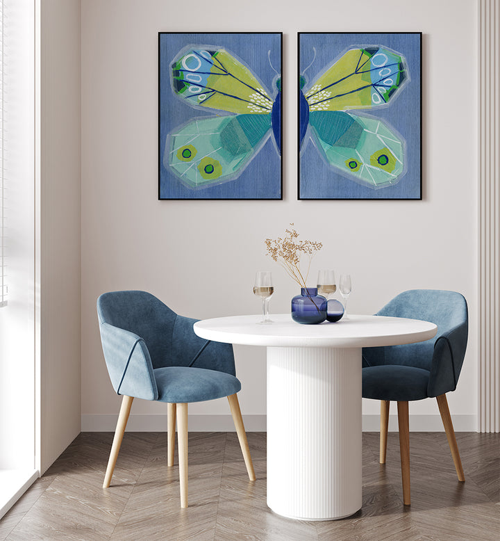 BUTTERFLY BREEZE , SET OF 2 PAINTINGS