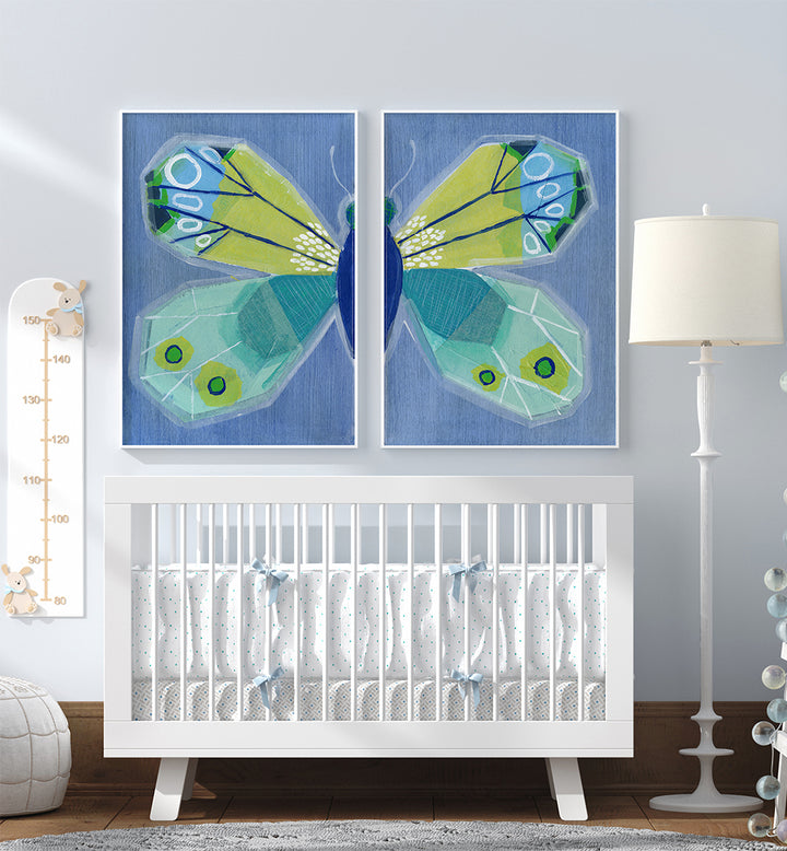 BUTTERFLY BREEZE , SET OF 2 PAINTINGS