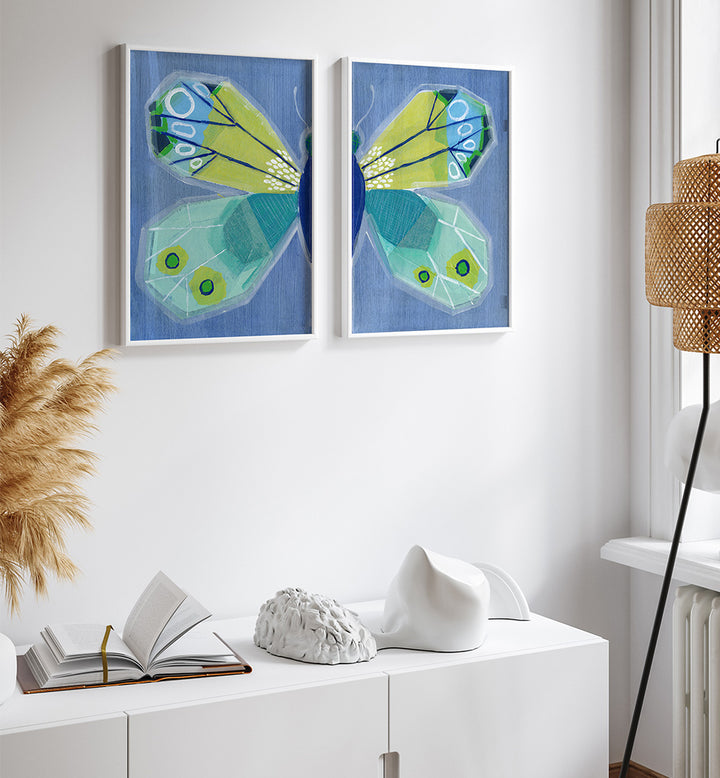 BUTTERFLY BREEZE , SET OF 2 PAINTINGS