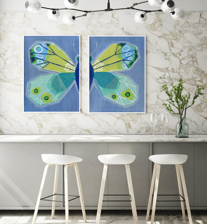 BUTTERFLY BREEZE , SET OF 2 PAINTINGS