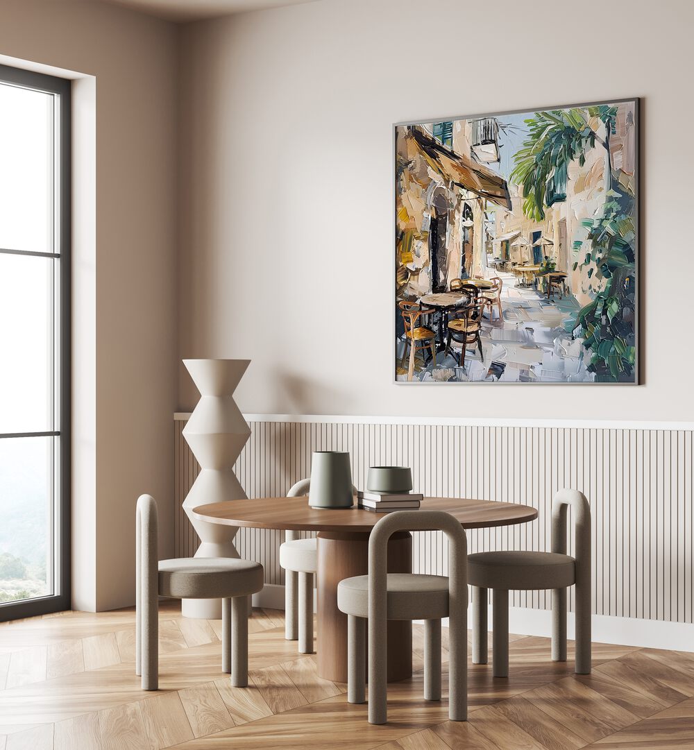 Cozy indoor setting showcasing CAFE STREET MALLORCA SPAIN, perfect for savoring Mediterranean coffee vibes.