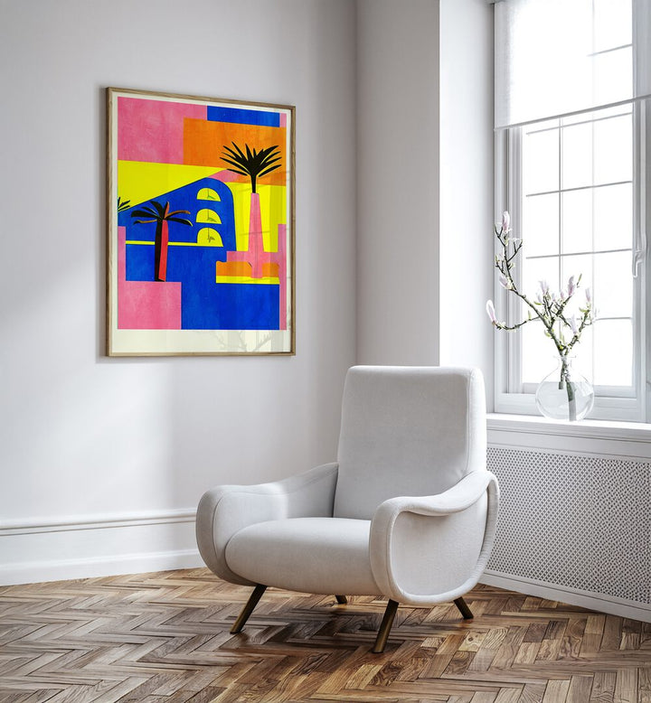 Vibrant CAIRO, BEACH PAINTINGS enhance modern decor with colorful beachscapes and cultural essence. Perfect for any space.