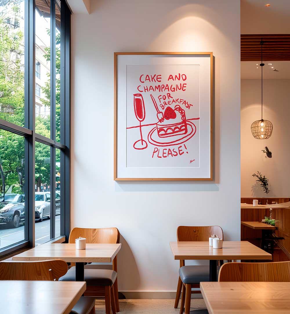 CAKE AND CHAMPAGNE , BAR & CAFE ART