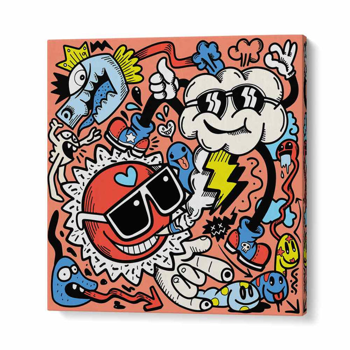 Vibrant "CALL IT SWAG I, COMIC POSTERS" wall art from Asianmonk adds flair and fun to any space.