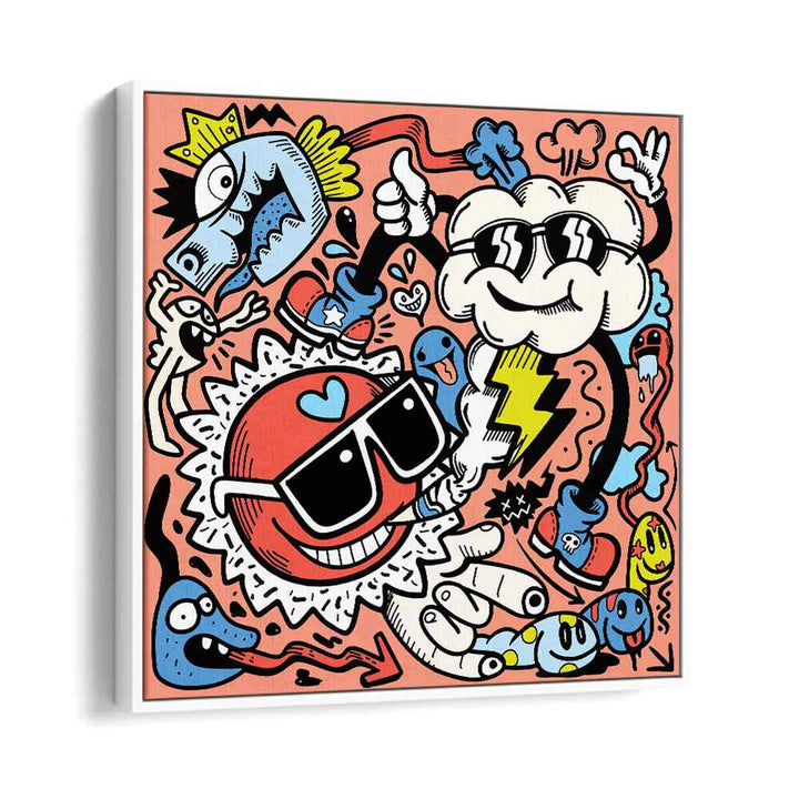 Colorful "CALL IT SWAG I, COMIC POSTERS" wall art from Asianmonk adds vibrancy and flair to any space.