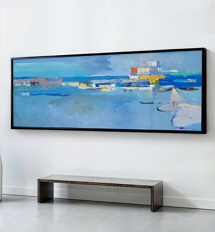 CALM ABSTRACT SEASCAPE  , PANORAMIC ART