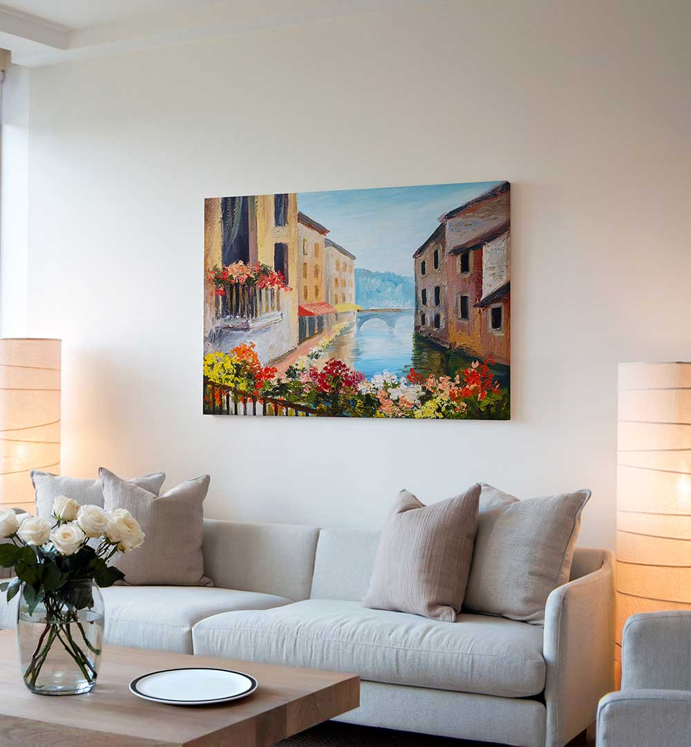 CANALSIDE MEMORIES, VINTAGE EUROPEAN PAINTINGS