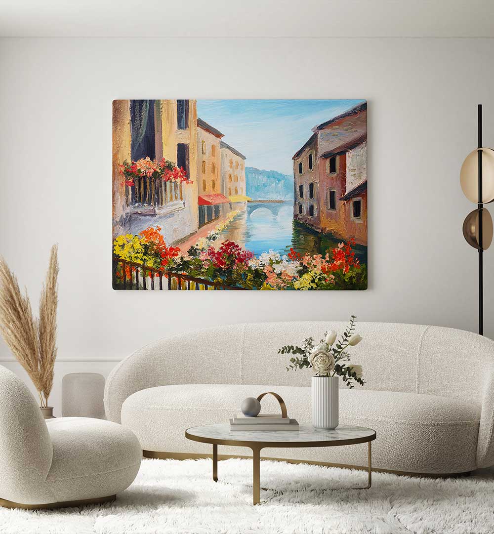 CANALSIDE MEMORIES, VINTAGE EUROPEAN PAINTINGS