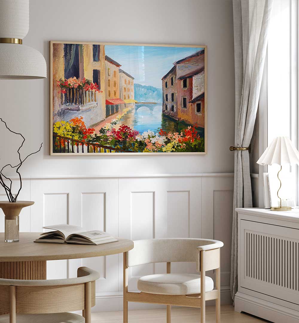 CANALSIDE MEMORIES, VINTAGE EUROPEAN PAINTINGS