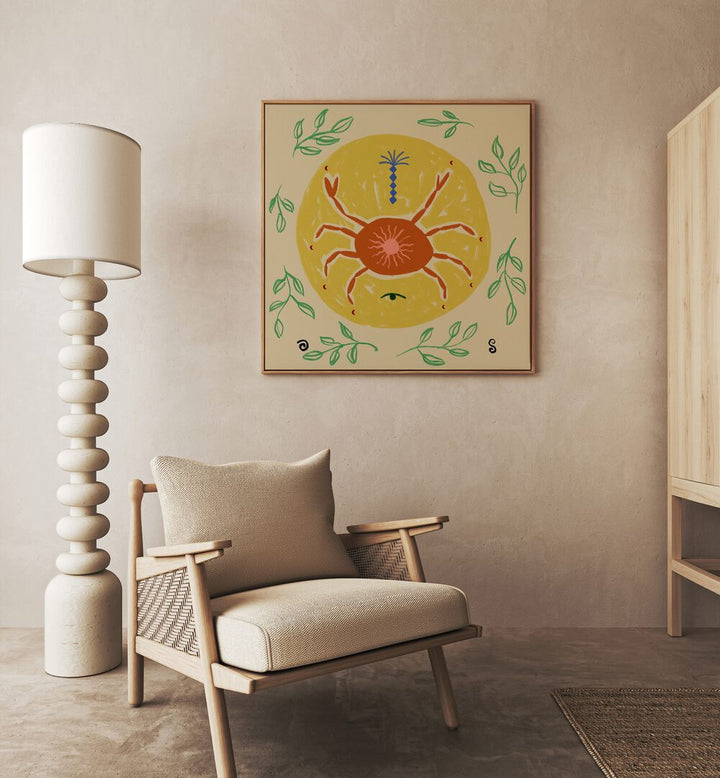 Stylish CANCER III, ZODIAC poster showcased in a cozy setting, perfect for astrology enthusiasts' decor.