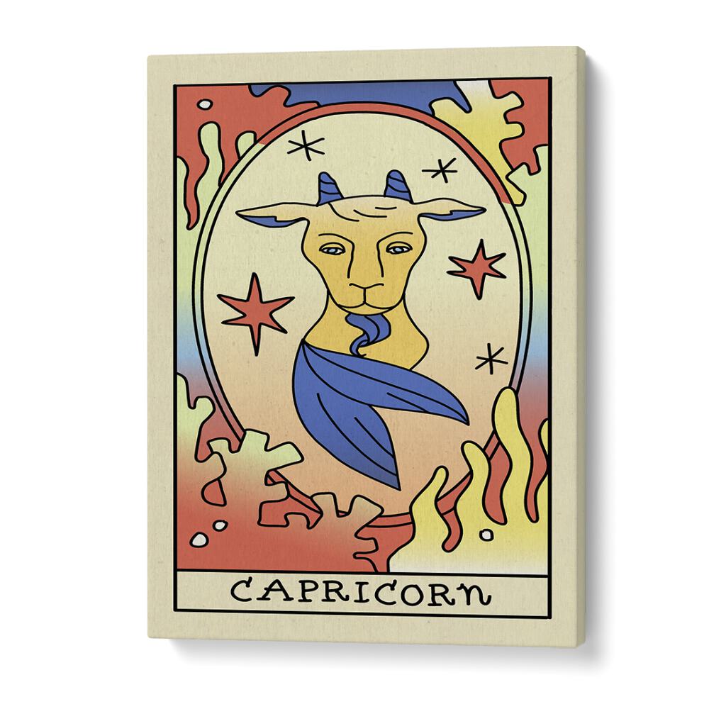 Capricorn Zodiac & Tarot Art Artwork in Gallery Wrap