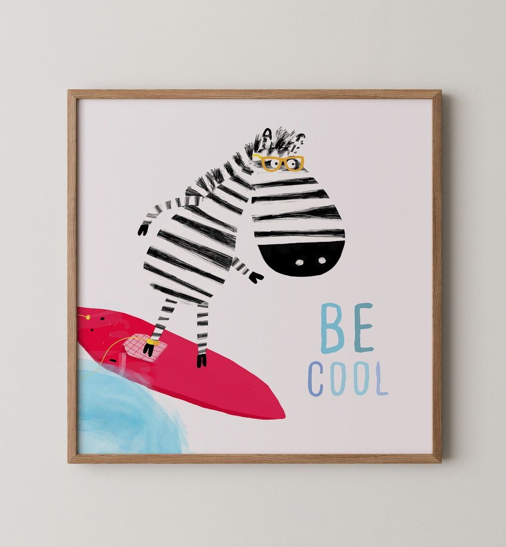 Colorful zebra print from CARLA DALY GALLERY WALL II, perfect for vibrant GALLERY WALLS in kids' spaces.