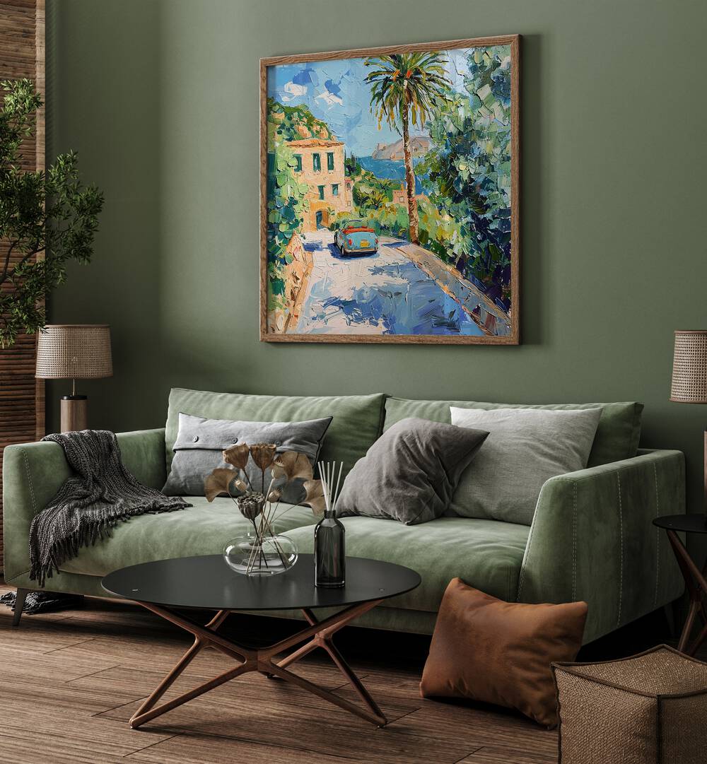 Stylish CAR ON THE ROAD showcased in an inviting living room, blending elegance with modern design.