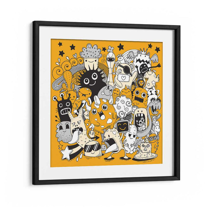 Cartoon Capers Comic Art Artwork in Black Frame With Mount