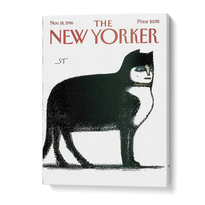 Cat By Saul Stein Berg - New Yorker  Magazine 18 Nov 1996 Artwork in Gallery Wrap