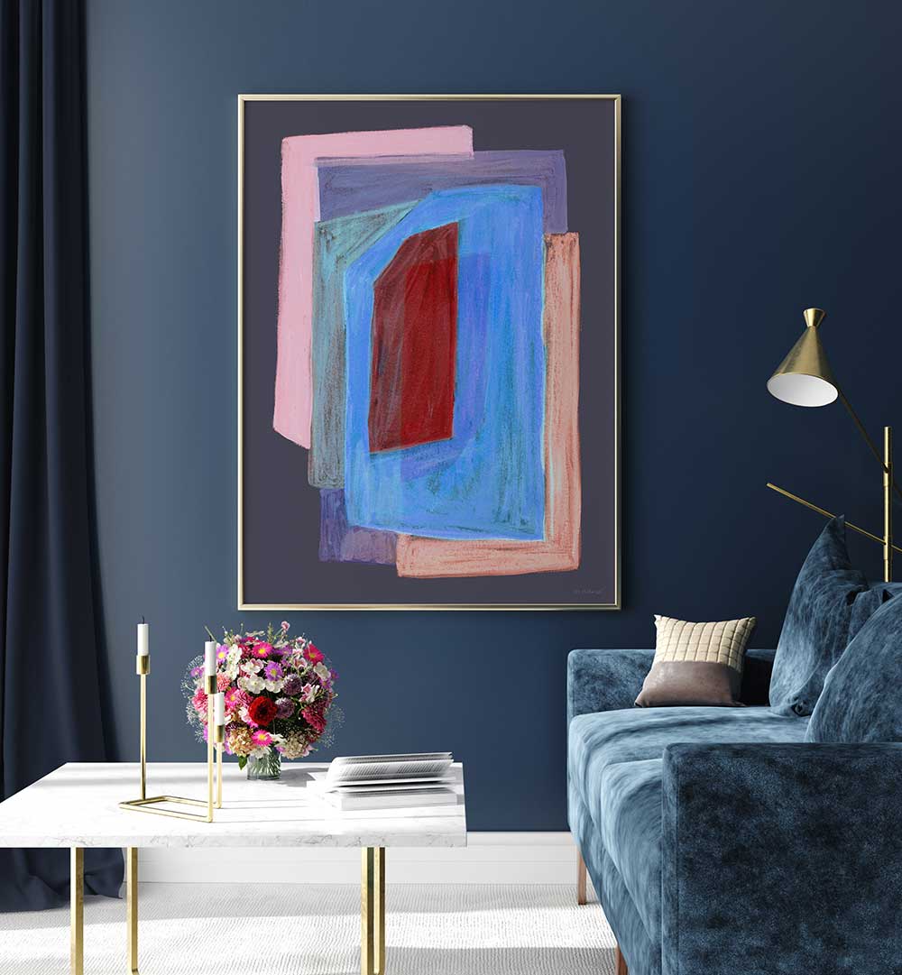 CHALKS AND SHAPES II , GEOMETRIC ART PRINTS