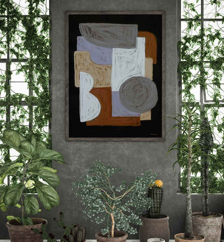 CHALKS AND SHAPES I , GEOMETRIC ART PRINTS