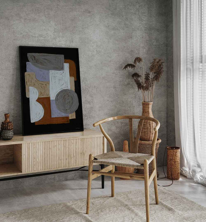 CHALKS AND SHAPES I , GEOMETRIC ART PRINTS