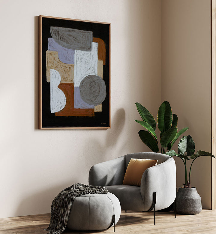 CHALKS AND SHAPES I , GEOMETRIC ART PRINTS