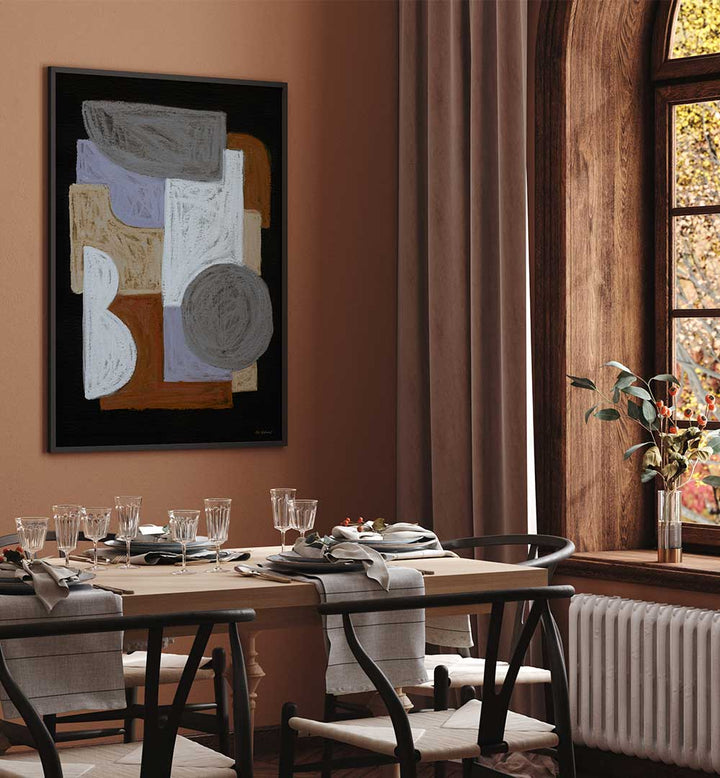 CHALKS AND SHAPES I , GEOMETRIC ART PRINTS