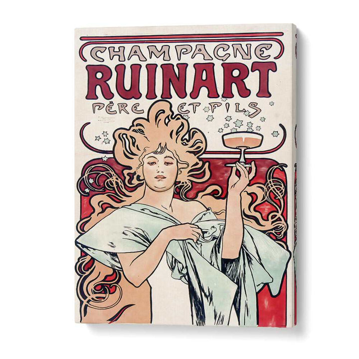 CHAMPAGNE RUINART 1896 By Alphonse Mucha Vintage Paintings in Gallery Wrap