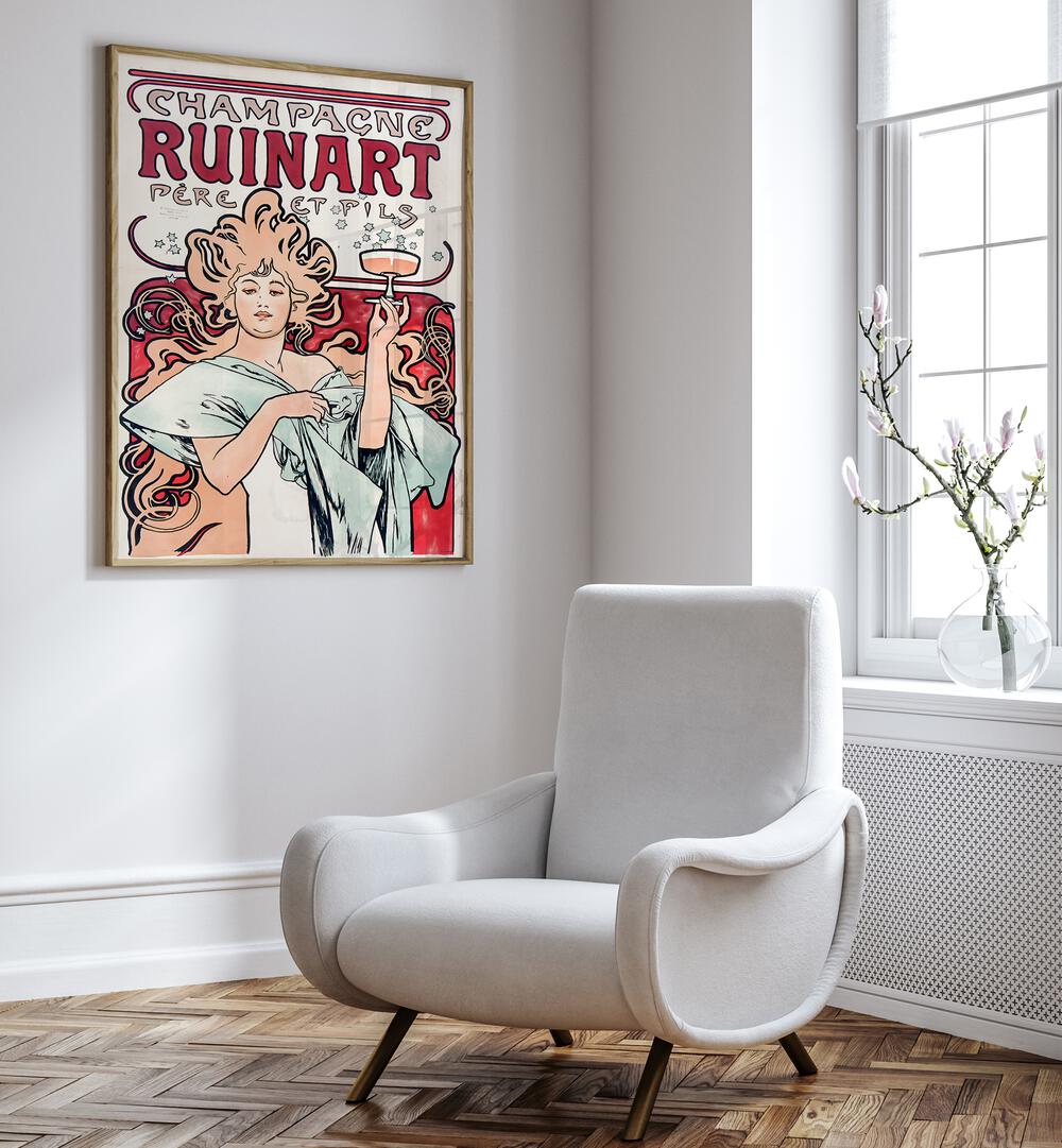 CHAMPAGNE RUINART 1896 , VINTAGE PAINTINGS