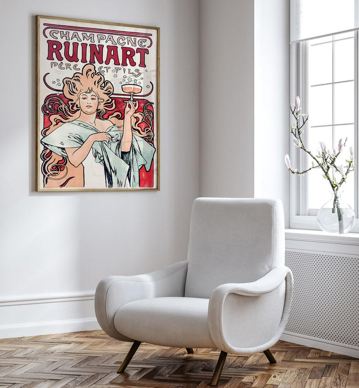 CHAMPAGNE RUINART 1896 , VINTAGE PAINTINGS