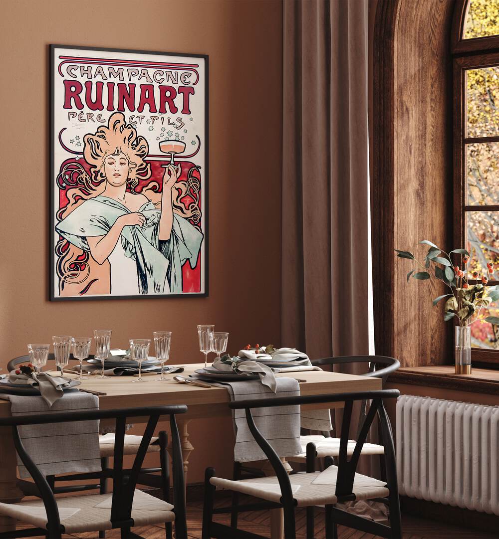 CHAMPAGNE RUINART 1896 , VINTAGE PAINTINGS