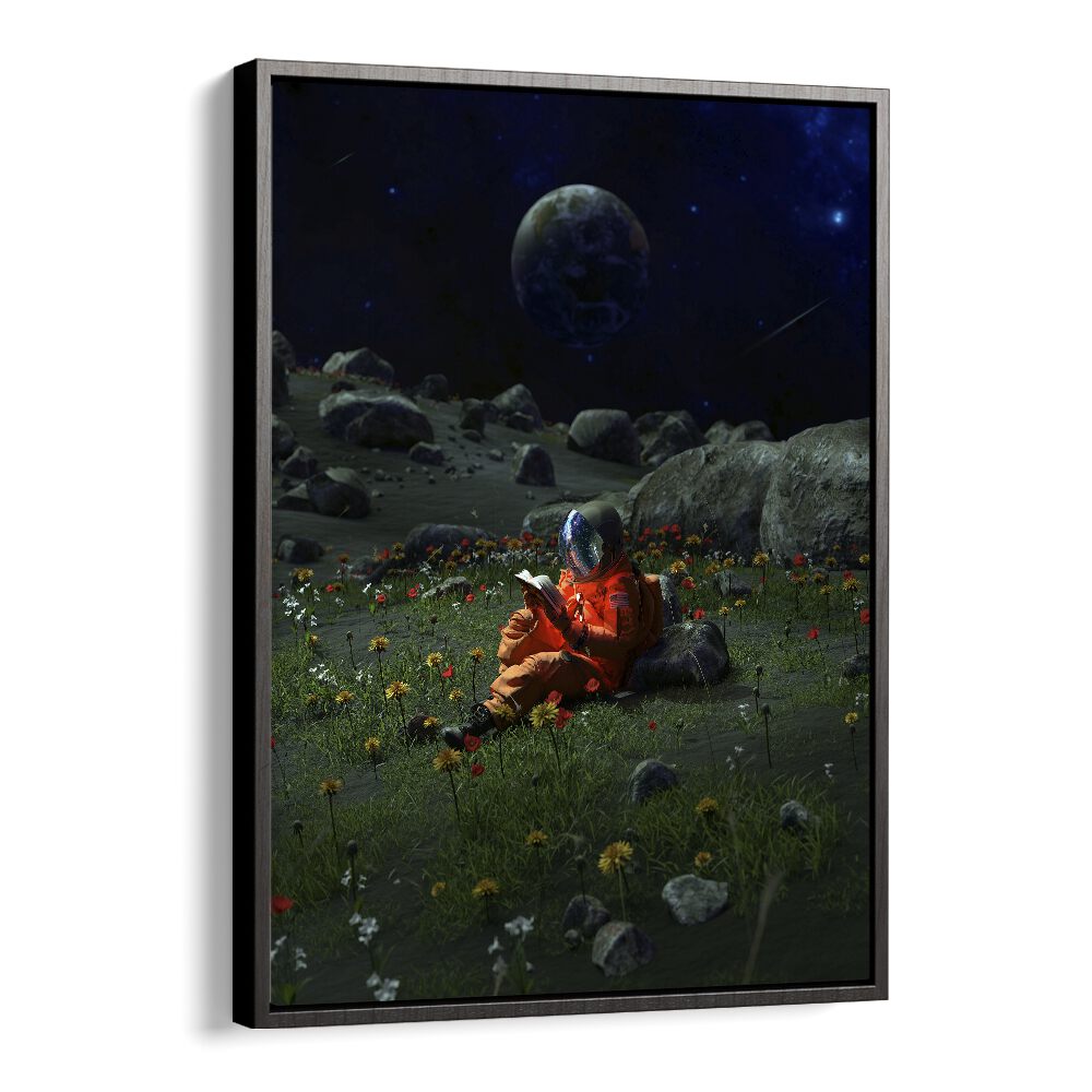 Chapter IX By Francis Minoza Astronaut & Nasa Paintings, Space Art Prints Artwork in Black Floater Frame
