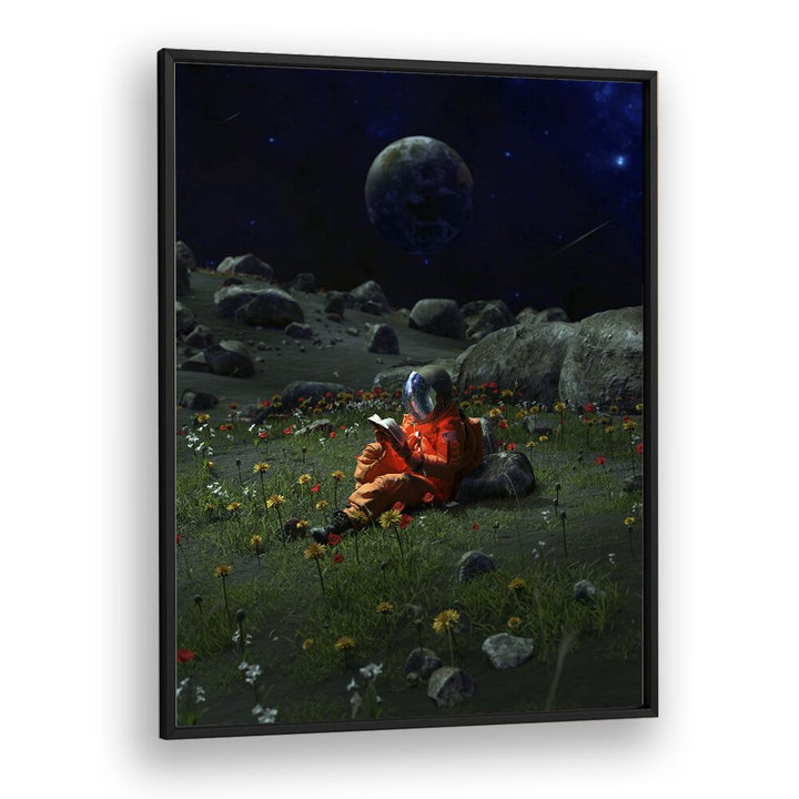 Chapter IX By Francis Minoza Astronaut & Nasa Paintings, Space Art Prints Artwork in Black Plain Frame
