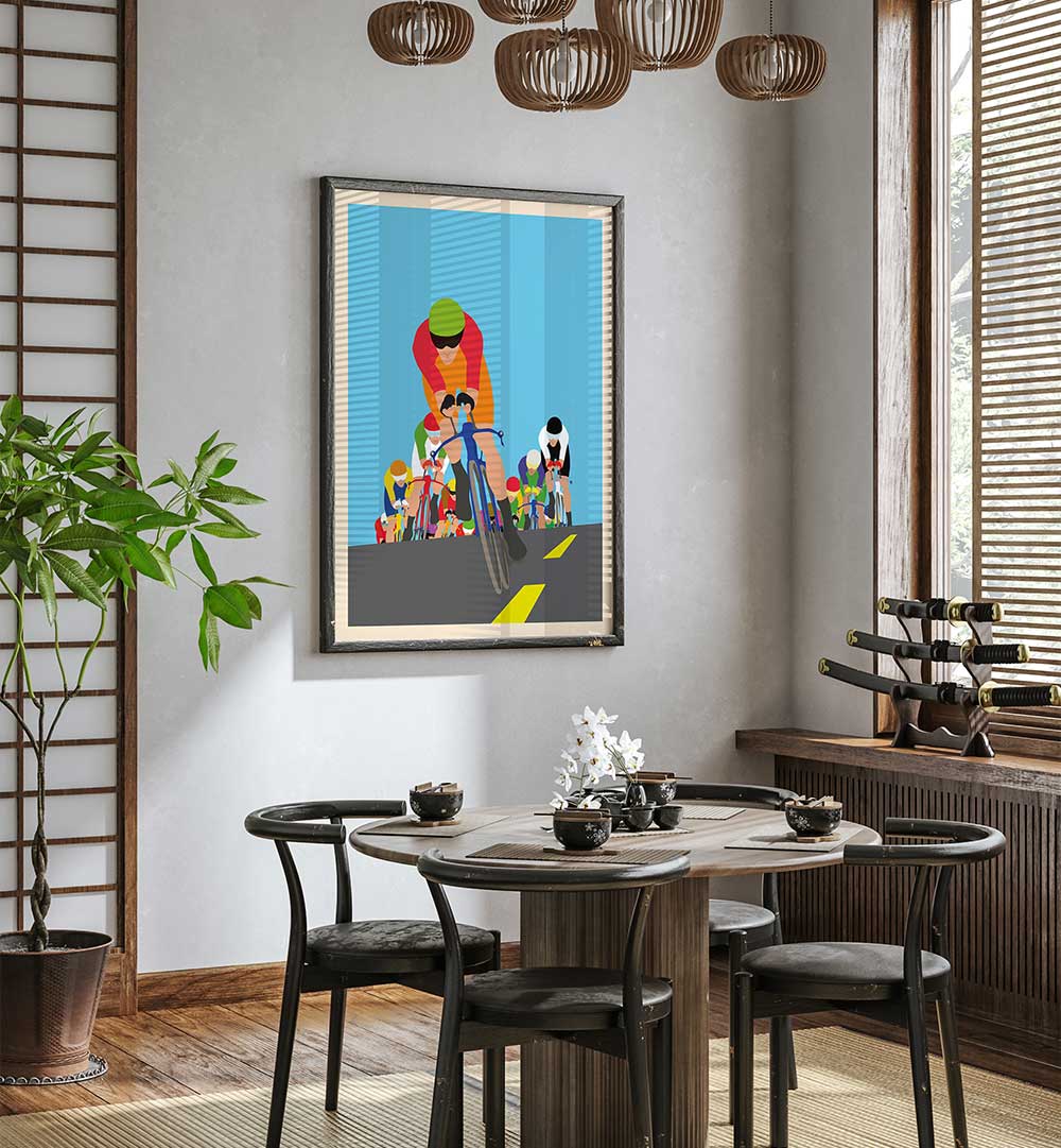 CHASING PACK ART PRINT , SPORTS POSTERS