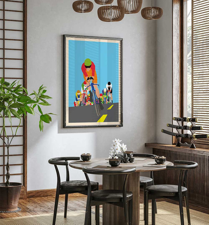 CHASING PACK ART PRINT , SPORTS POSTERS